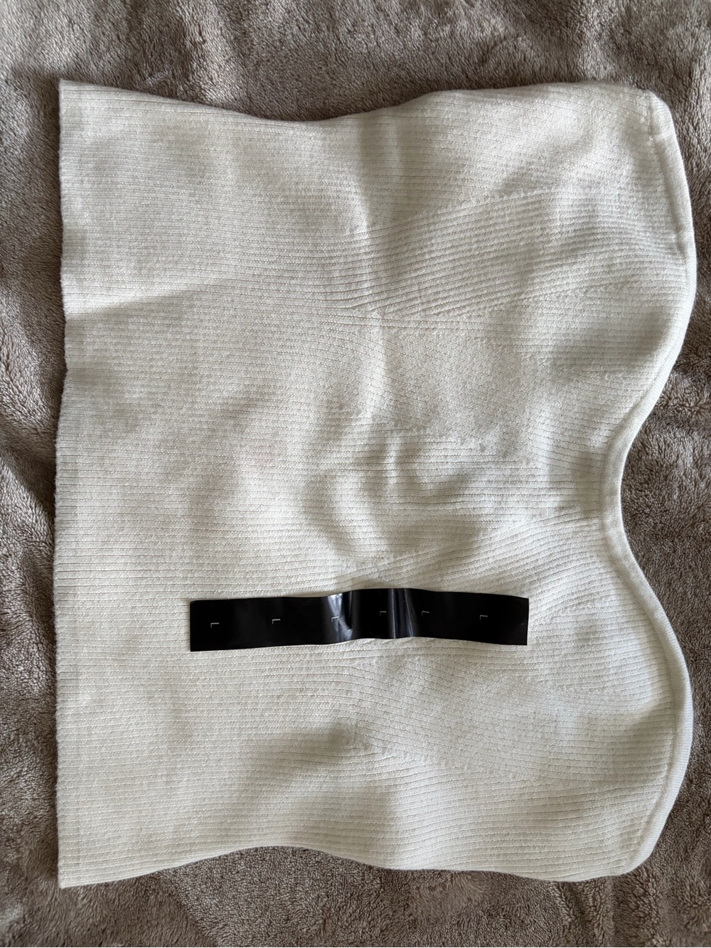 Banana Republic Cream Strapless Ribbed Crop Top
